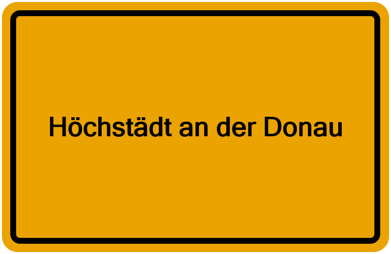 Handelsregisterauszug Höchstädt an der Donau